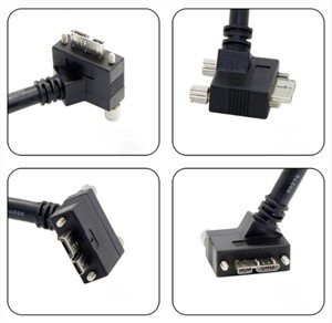 45 מעלות זווית מיקרו USB בורג הרכבה לכבל USB 3.0