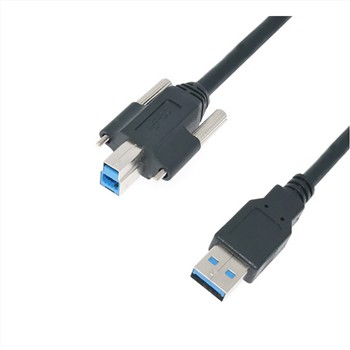 USB3.0 כבל A Male To B Male Machine Vision מצלמות עם בורג M3